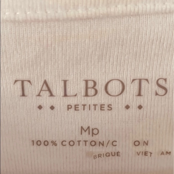 Talbots 100% Cotton Tee Size MP Minimalist Capsule Wardrobe Basic - Picture 3 of 5